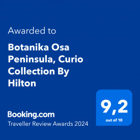 Awarded to Botanika Osa Peninsula, Curio Collection By Hilton - Booking.com Traveller Review Awards 2024 9.2 out of 10